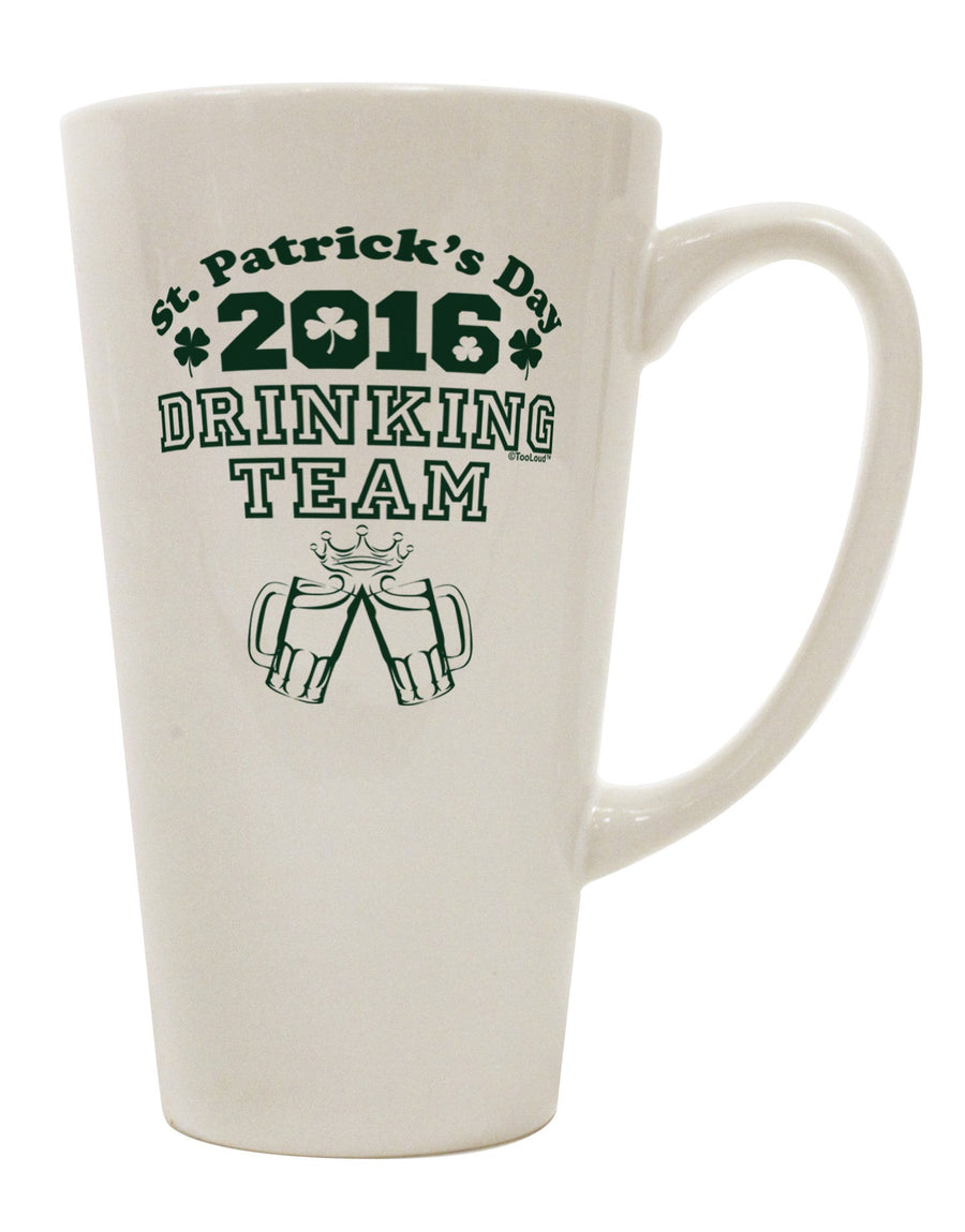 St Patrick's Day Conical Latte Coffee Mug - Expertly Crafted for the Discerning Drinking Enthusiast - TooLoud-Conical Latte Mug-TooLoud-White-Davson Sales