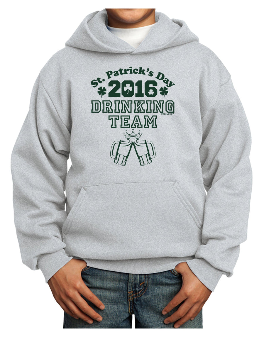 St Patricks Day Drinking Team Youth Hoodie Pullover Sweatshirt-Youth Hoodie-TooLoud-White-XS-Davson Sales