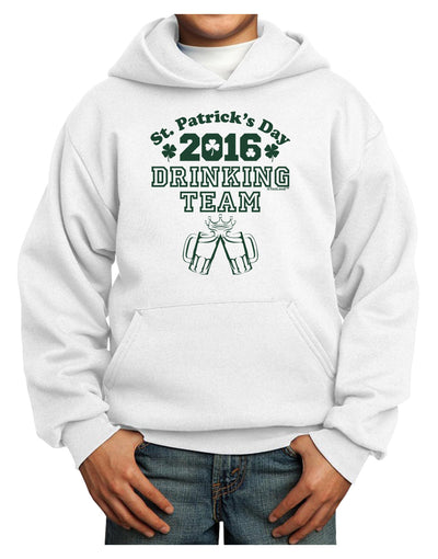 St Patricks Day Drinking Team Youth Hoodie Pullover Sweatshirt-Youth Hoodie-TooLoud-White-XS-Davson Sales