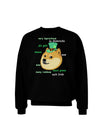 St Patricks Day Leprechaun Doge Adult Dark Sweatshirt-Sweatshirts-TooLoud-Black-Small-Davson Sales