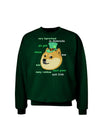 St Patricks Day Leprechaun Doge Adult Dark Sweatshirt-Sweatshirts-TooLoud-Deep-Forest-Green-Small-Davson Sales