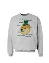 St Patricks Day Leprechaun Doge Sweatshirt-Sweatshirts-TooLoud-AshGray-Small-Davson Sales