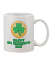 St Patrick's Day Printed 11 oz Coffee Mug - Expertly Crafted for Shamrock Enthusiasts by TooLoud-11 OZ Coffee Mug-TooLoud-White-Davson Sales