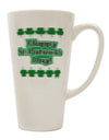 St. Patrick's Day 16 Ounce Conical Latte Coffee Mug - Expertly Crafted for Double the Celebration-Conical Latte Mug-TooLoud-White-Davson Sales