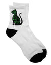 St. Patrick's Day Cat Adult Short Socks - Celebrate St. Catty's Day with Style by TooLoud