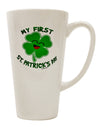 St. Patrick's Day Conical Latte Coffee Mug - A Perfect Choice for Celebrating the Irish Spirit - TooLoud-Conical Latte Mug-TooLoud-White-Davson Sales