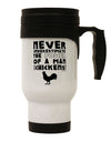 Stainless Steel 14 OZ Travel Mug - Expertly Crafted for the Man with Chickens-Travel Mugs-TooLoud-White-Davson Sales