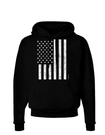 Stamp Style American Flag - Distressed Dark Hoodie Sweatshirt by TooLoud-Hoodie-TooLoud-Black-Small-Davson Sales