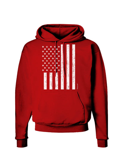 Stamp Style American Flag - Distressed Dark Hoodie Sweatshirt by TooLoud-Hoodie-TooLoud-Red-Small-Davson Sales