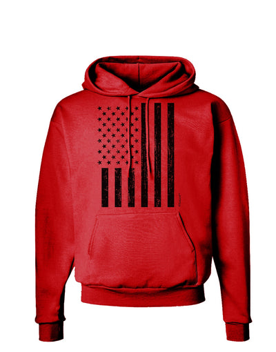 Stamp Style American Flag - Distressed Hoodie Sweatshirt by TooLoud-Hoodie-TooLoud-Red-Small-Davson Sales