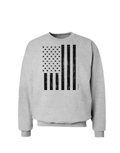 Stamp Style American Flag - Distressed Sweatshirt by TooLoud-Sweatshirts-TooLoud-AshGray-Small-Davson Sales