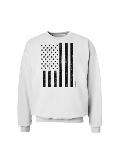 Stamp Style American Flag - Distressed Sweatshirt by TooLoud-Sweatshirts-TooLoud-White-Small-Davson Sales