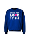 Stand For Love Pink Heart Adult Dark Sweatshirt-Sweatshirts-TooLoud-Deep-Royal-Blue-Small-Davson Sales