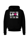 Stand For Love Pink Heart Dark Hoodie Sweatshirt-Hoodie-TooLoud-Black-Small-Davson Sales