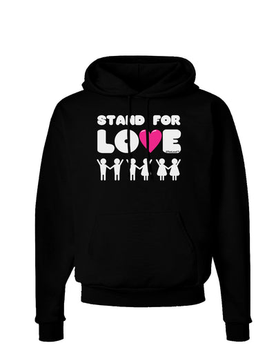 Stand For Love Pink Heart Dark Hoodie Sweatshirt-Hoodie-TooLoud-Black-Small-Davson Sales