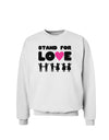 Stand For Love Pink Heart Sweatshirt-Sweatshirts-TooLoud-White-Small-Davson Sales