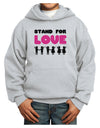 Stand For Love Pink Youth Hoodie Pullover Sweatshirt-Youth Hoodie-TooLoud-Ash-XS-Davson Sales