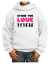 Stand For Love Pink Youth Hoodie Pullover Sweatshirt-Youth Hoodie-TooLoud-White-XS-Davson Sales