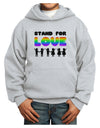 Stand For Love Rainbow Youth Hoodie Pullover Sweatshirt-Youth Hoodie-TooLoud-Ash-XS-Davson Sales