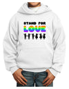 Stand For Love Rainbow Youth Hoodie Pullover Sweatshirt-Youth Hoodie-TooLoud-White-XS-Davson Sales