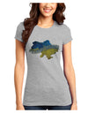 #stand with Ukraine Country Juniors Petite T-Shirt-Womens T-Shirt-TooLoud-Ash-Gray-Juniors Fitted X-Small-Davson Sales
