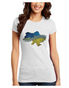 #stand with Ukraine Country Juniors Petite T-Shirt-Womens T-Shirt-TooLoud-White-Juniors Fitted X-Small-Davson Sales