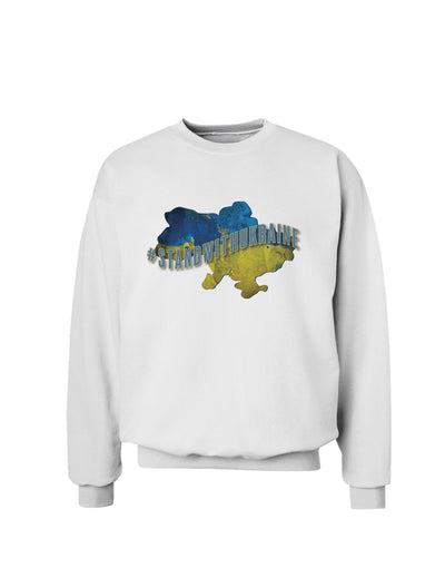 #stand with Ukraine Country Sweatshirt-Sweatshirts-TooLoud-White-Small-Davson Sales