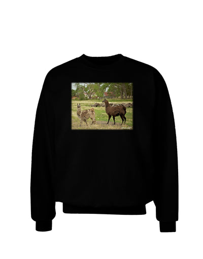 Standing Llamas Adult Dark Sweatshirt by TooLoud-Sweatshirts-TooLoud-Black-Small-Davson Sales