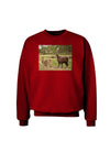 Standing Llamas Adult Dark Sweatshirt by TooLoud-Sweatshirts-TooLoud-Deep-Red-Small-Davson Sales