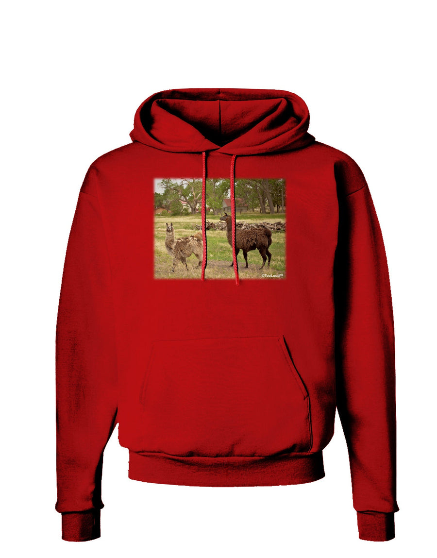 Standing Llamas Dark Hoodie Sweatshirt by TooLoud-Hoodie-TooLoud-Black-Small-Davson Sales