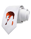 Star Man Printed White Necktie by