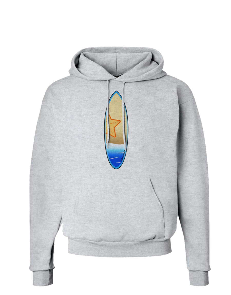 Starfish Surfboard Hoodie Sweatshirt by TooLoud-Hoodie-TooLoud-White-Small-Davson Sales