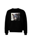 Staring Black Bear Adult Dark Sweatshirt-Sweatshirts-TooLoud-Black-Small-Davson Sales