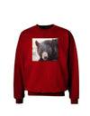 Staring Black Bear Adult Dark Sweatshirt-Sweatshirts-TooLoud-Deep-Red-Small-Davson Sales