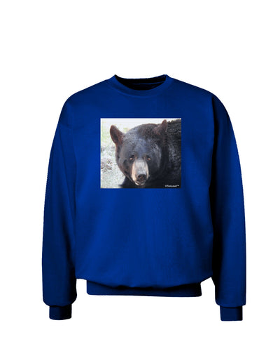 Staring Black Bear Adult Dark Sweatshirt-Sweatshirts-TooLoud-Deep-Royal-Blue-Small-Davson Sales