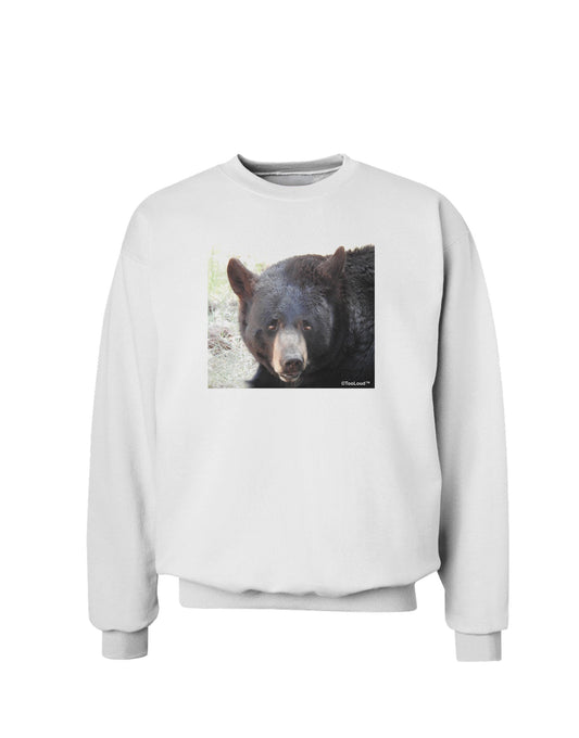 Staring Black Bear Sweatshirt-Sweatshirts-TooLoud-White-Small-Davson Sales