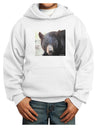 Staring Black Bear Youth Hoodie Pullover Sweatshirt-Youth Hoodie-TooLoud-White-XS-Davson Sales