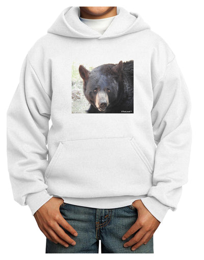 Staring Black Bear Youth Hoodie Pullover Sweatshirt-Youth Hoodie-TooLoud-White-XS-Davson Sales