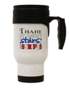 Stars and Stripes Color Stainless Steel 14 OZ Travel Mug - Expertly Crafted by TooLoud-Travel Mugs-TooLoud-White-Davson Sales