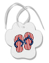 Stars and Stripes Flip Flops Paw Print Shaped Ornament-Ornament-TooLoud-White-Davson Sales