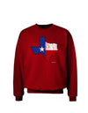 State of Texas Flag Design - Distressed Adult Dark Sweatshirt-Sweatshirts-TooLoud-Deep-Red-Small-Davson Sales