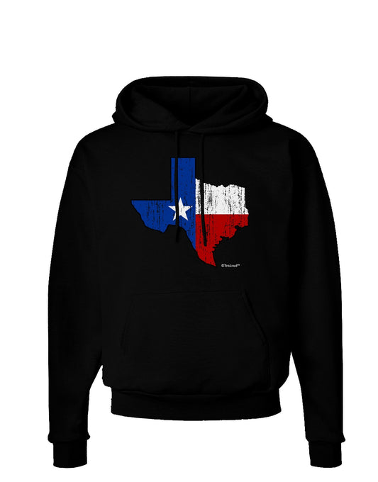 State of Texas Flag Design - Distressed Dark Hoodie Sweatshirt-Hoodie-TooLoud-Black-Small-Davson Sales