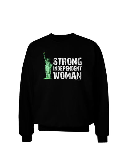 Statue of Liberty Strong Woman Dark Adult Dark Sweatshirt-Sweatshirt-TooLoud-Black-Small-Davson Sales