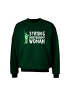 Statue of Liberty Strong Woman Dark Adult Dark Sweatshirt-Sweatshirt-TooLoud-Deep-Forest-Green-Small-Davson Sales