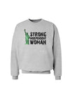 Statue of Liberty Strong Woman Sweatshirt-Sweatshirt-TooLoud-AshGray-Small-Davson Sales