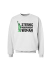 Statue of Liberty Strong Woman Sweatshirt-Sweatshirt-TooLoud-White-Small-Davson Sales