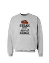 Steak Is My Spirit Animal Sweatshirt-Sweatshirts-TooLoud-AshGray-Small-Davson Sales