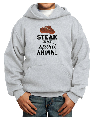 Steak Is My Spirit Animal Youth Hoodie Pullover Sweatshirt-Youth Hoodie-TooLoud-Ash-XS-Davson Sales