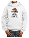 Steak Is My Spirit Animal Youth Hoodie Pullover Sweatshirt-Youth Hoodie-TooLoud-White-XS-Davson Sales