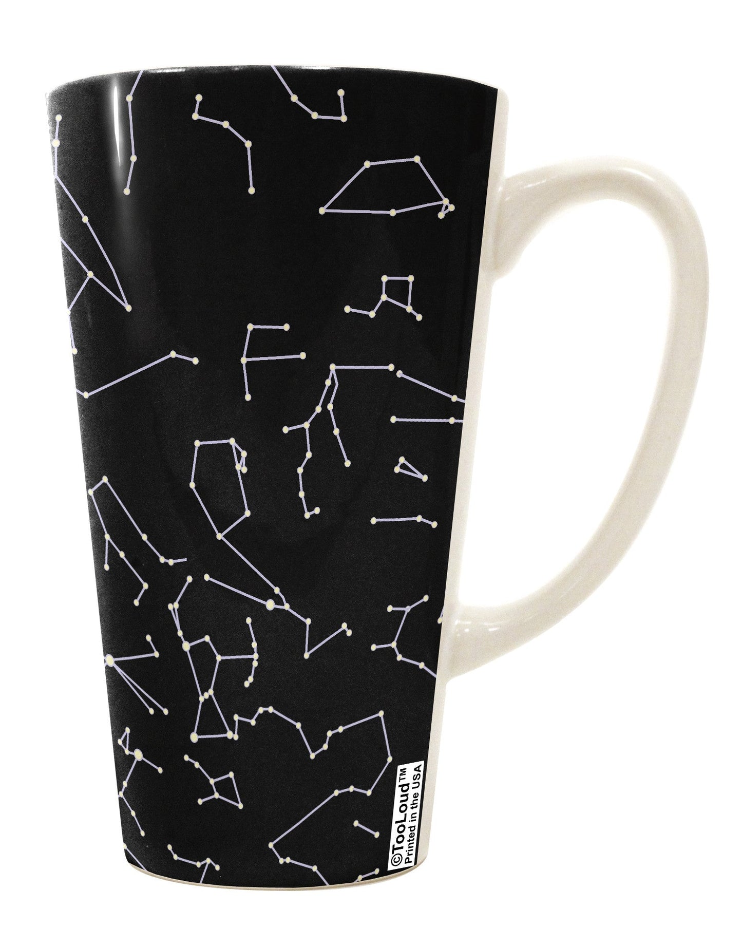 Stellar Black Conical Latte Coffee Mug - Perfect for Celestial Enthusiasts TooLoud-Conical Latte Mug-TooLoud-White-Davson Sales